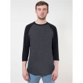 Unisex Poly-Cotton USA Made 3/4-Sleeve Raglan T-Shirt