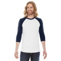 Unisex Poly-Cotton USA Made 3/4-Sleeve Raglan T-Shirt