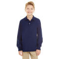Youth SpotShield™ Long-Sleeve Jersey Polo