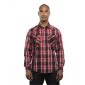 Men's Long-Sleeve Western Plaid Shirt