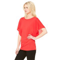 Ladies' Flowy Draped Sleeve Dolman T-Shirt