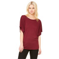 Ladies' Flowy Draped Sleeve Dolman T-Shirt