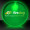 Green 2" Lighted Glow LED Button Pin Badge