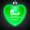 Heart Green Light-Up Acrylic Pendant Necklace