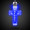 Cross Blue Light-Up Acrylic Pendant Necklace