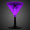 Purple 9 oz. Light Up Glow Martini Glass