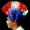 Red White & Blue Light Up LED Mohawk Costume Wig