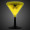 Yellow 9 oz. Light Up Glow Martini Glass