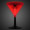 Red 9 oz. Light Up Glow Martini Glass