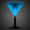 Blue 9 oz. Light Up Glow Martini Glass