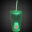 Green Light Up Travel Cup with Custom Printed Insert