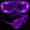 Purple Light-Up Glow LED Slotted Glasses