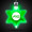 Star of David Green Light-Up Acrylic Pendant Necklace