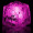 Pink 1 3/8" Premium Light-Up Glow Cube