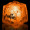 Orange 1 3/8" Premium Light-Up Glow Cube