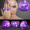 Imprinted Huge Purple Gem Assorted Style Lighted Rings