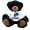 9" Black Peter Bear with sweatshirt and full color imprint