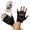 Black Fingerless Studded Gloves