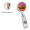 Round Retractable Badge Holder w/ Alligator Clip, Full Color