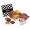 Gourmet Cookie & Brownie Gift Box with Black Plaid Sleeve