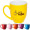 16 oz. Flourescent Bistro Two Tone Coffee Mugs