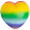 Rainbow Sweet Heart Stress Reliever