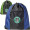 Two Color Front Zipper Pocket Drawstring Bag (18.5"x14.75")