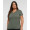 LAT Women's Curvy Collection Fine Jersey V-Neck Tee