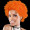 Orange Spirit Cheering Costume Wig
