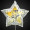 Happy New Year Metallic Star Balloon - 18 Inch