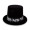 Black Happy New Year Top Hat