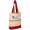100% Cotton Canvas Sheeting Color Accent Tote Bag W/ Pocket