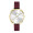 34MM METAL GOLD CASE, 3 HAND MVMT, WHITE DIAL, LEA...