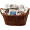 Gift basket with coffee, tea and mugs