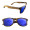 Polarized or Mirror Tortoise Miami Sunglasses with Wood Arms