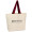 100% Cotton Canvas Beach Bag With Colored Handles