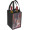 Laminated Full Color 4 Bottle Wine Carrier Tote