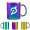 Iridescent Mug White Inner 11 Oz