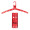 Red Metal Foldable Travel Hanger