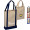 100% Cotton Heavy Canvas Two Tone Tote Bag W/ Pocket