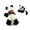 8" Panda with vest and one color imprint