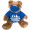 8" Royal Scrub Bear with one color imprint