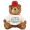8" Construction Bear with full color imprint
