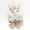 5'' Beige and White Bunny with ribbon and full color imprint