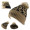 Leopard Pom Beanie with Cuff MOQ 50PCS