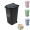Mini Desktop Trash Can with Lid and Wheels