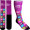Women's Full Color Crew Promo Socks with Black Bottom