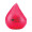 Red Blood Drop Shape Stress Ball