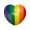 Rainbow Pride Heart Shape Stress Ball