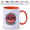 11 oz Inner Color Ceramic Mug with Multicolor Handle